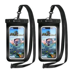 SYNCWIRE Waterproof Phone Pouch 2 Pack Universal IPX8 Waterproof Phone Case